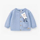Souris Mini Baby Blue knitted cardigan - Princess and the Pea Boutique