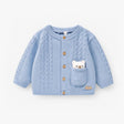Souris Mini Baby Blue knitted cardigan - Princess and the Pea Boutique
