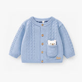 Souris Mini Baby Blue knitted cardigan - Princess and the Pea Boutique
