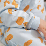 Souris Mini Baby Blue Pants with Pasta Pattern - Princess and the Pea Boutique