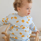 Souris Mini Blue sweater with pasta pattern - Princess and the Pea Boutique