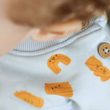 Souris Mini Blue sweater with pasta pattern - Princess and the Pea Boutique