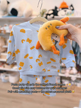 Souris Mini Blue sweater with pasta pattern - Princess and the Pea Boutique
