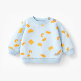Souris Mini Blue sweater with pasta pattern - Princess and the Pea Boutique