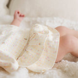 Souris Mini Two - piece cream checked and floral pattern set - Princess and the Pea Boutique