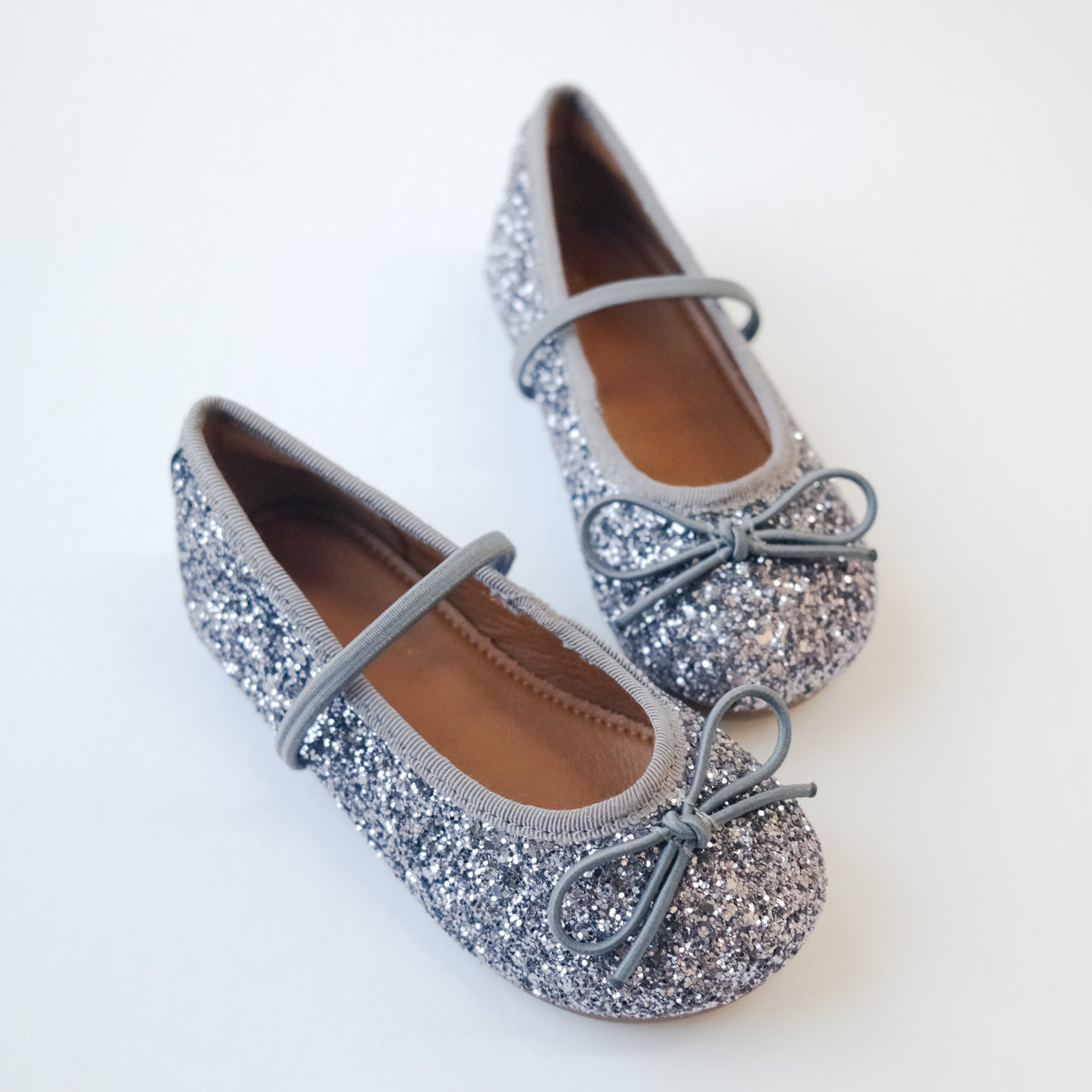 Sparkling Ballet Mary Jane - Gray - Princess and the Pea Boutique