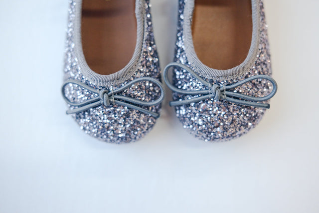Sparkling Ballet Mary Jane - Gray - Princess and the Pea Boutique