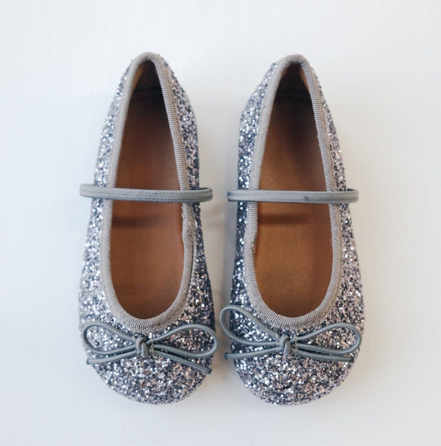 Sparkling Ballet Mary Jane - Gray - Princess and the Pea Boutique