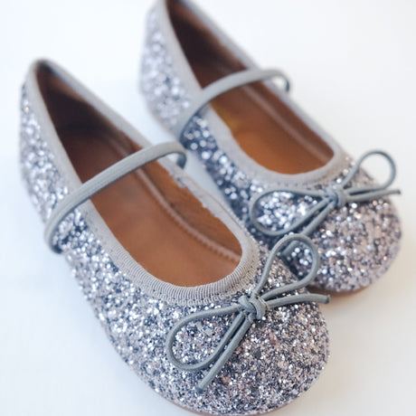 Sparkling Ballet Mary Jane - Gray - Princess and the Pea Boutique