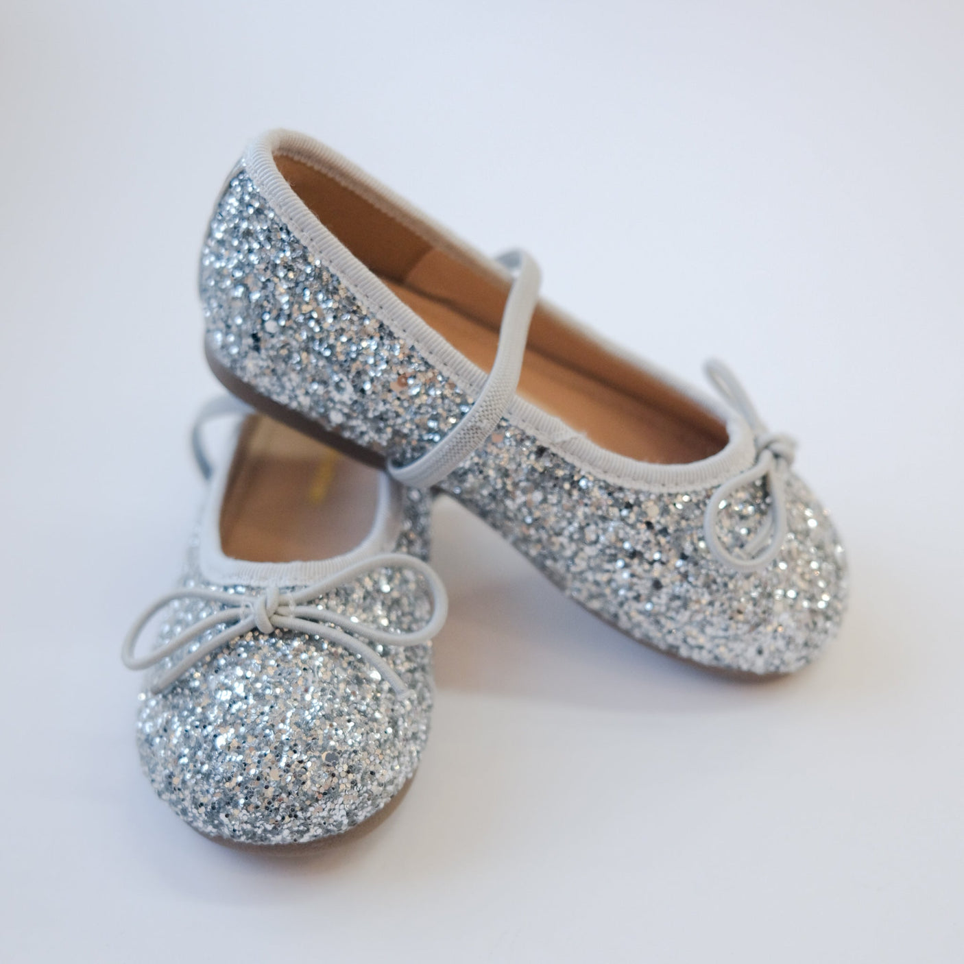 Sparkling Ballet Mary Jane - Silver - Princess and the Pea Boutique