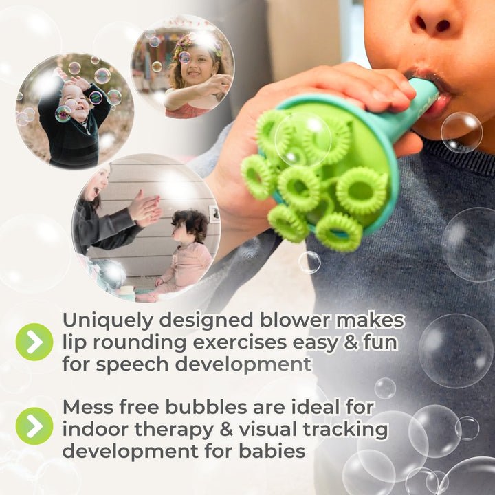 Spike Sensory Bubble Play Skin Happy Botanical Bubbles & Blower