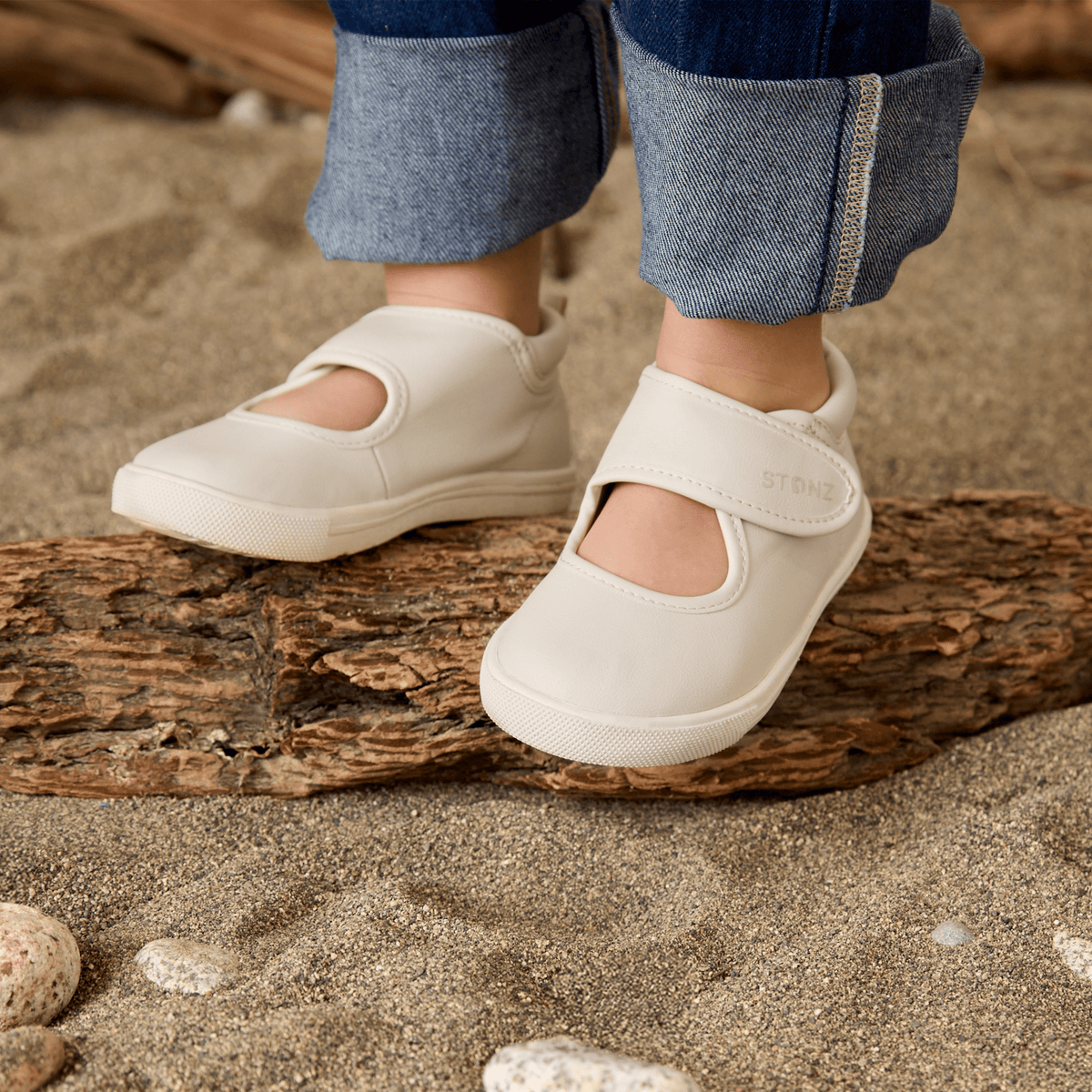 Stonz Cruiser Mary Jane Everyday Shoes for Toddlers - Ivory - Princess and the Pea Boutique