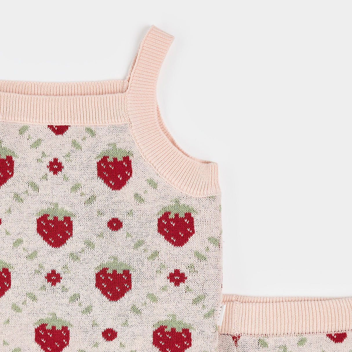 Strawberry Knit Short Set - Princess and the Pea Boutique