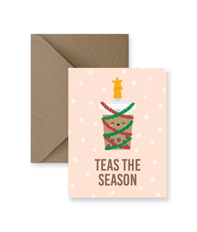 Teas The Season Greeting Card - Princess and the Pea Boutique