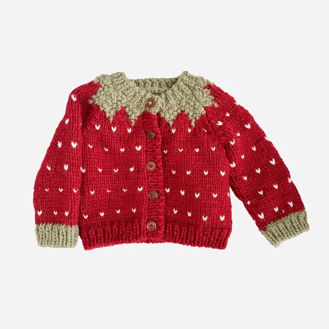 The Blueberry Hill Strawberry Cardigan - Princess and the Pea Boutique