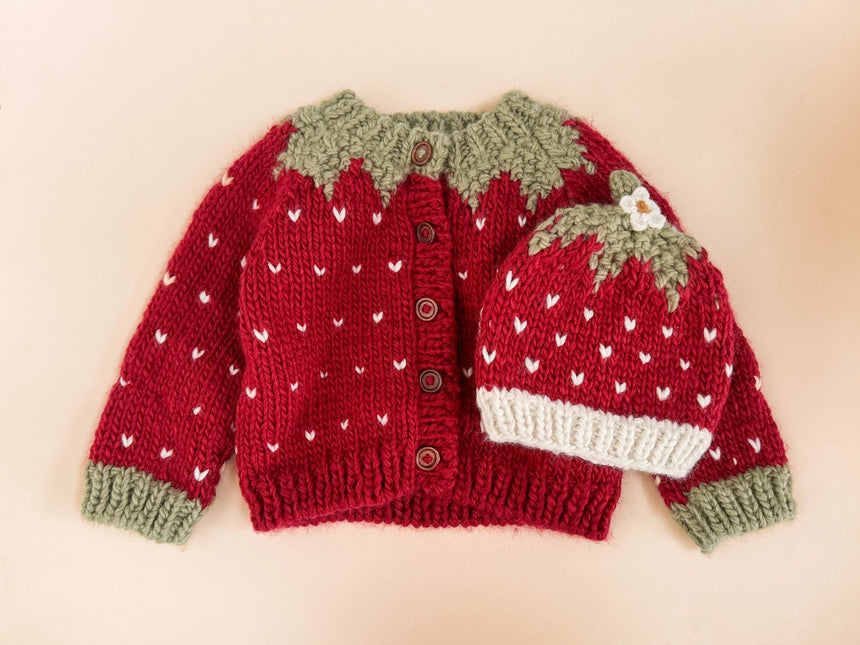 The Blueberry Hill Strawberry Cardigan - Princess and the Pea Boutique