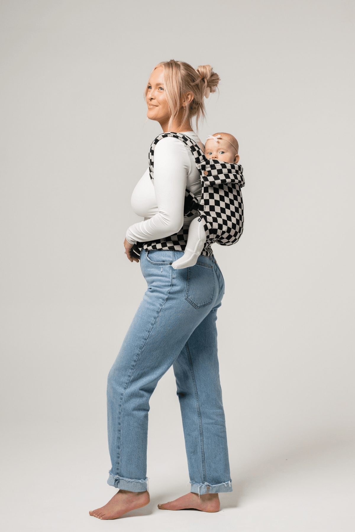 The Monarch Carrier - Ebony Check - Princess and the Pea Boutique