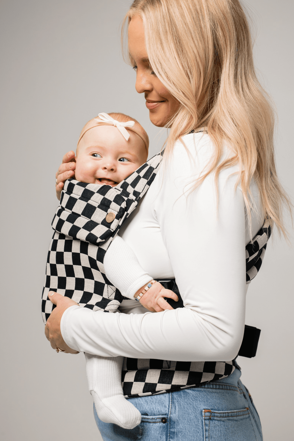 The Monarch Carrier - Ebony Check - Princess and the Pea Boutique