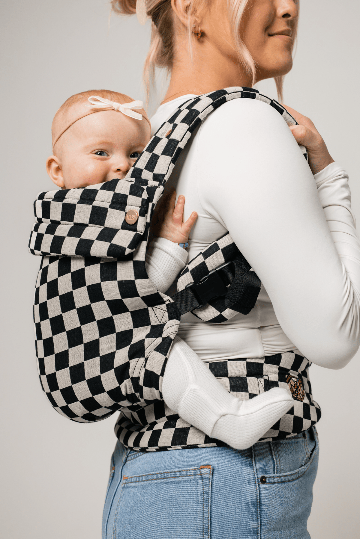 The Monarch Carrier - Ebony Check - Princess and the Pea Boutique