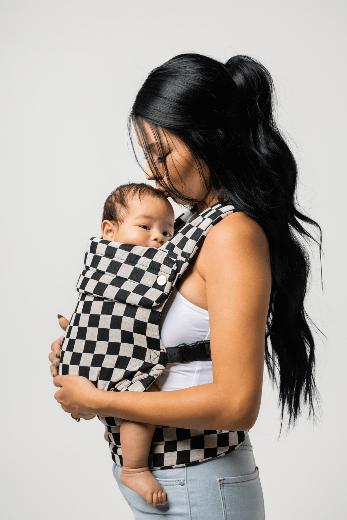 The Monarch Carrier - Ebony Check - Princess and the Pea Boutique