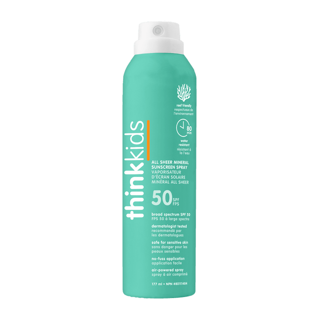 THINK Kids Clear Zinc Sunscreen Spray SPF 50 177ml - Princess and the Pea Boutique