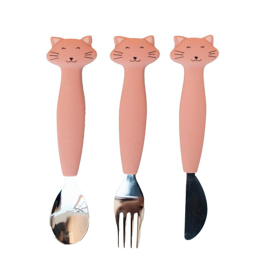 Trixie Silicone cutlery set 3 - pack - Mrs. Cat - Princess and the Pea Boutique