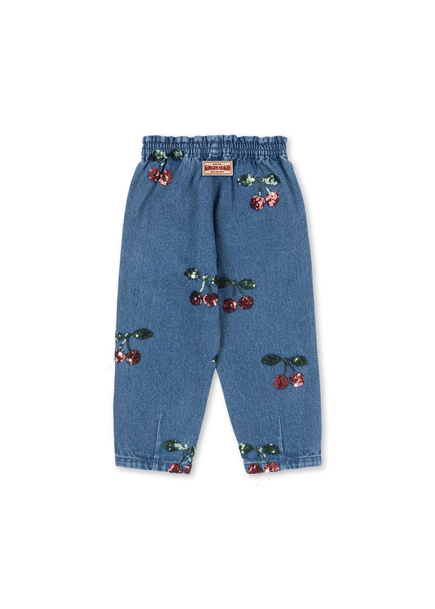 Konges Slojd Magot Sequin Frill Pants - Cherry Sequin