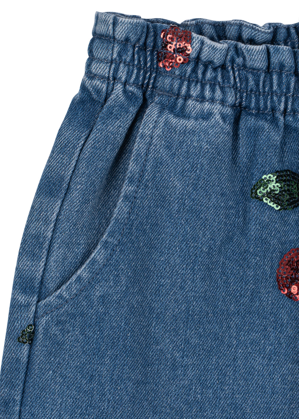 Konges Slojd Magot Sequin Frill Pants - Cherry Sequin