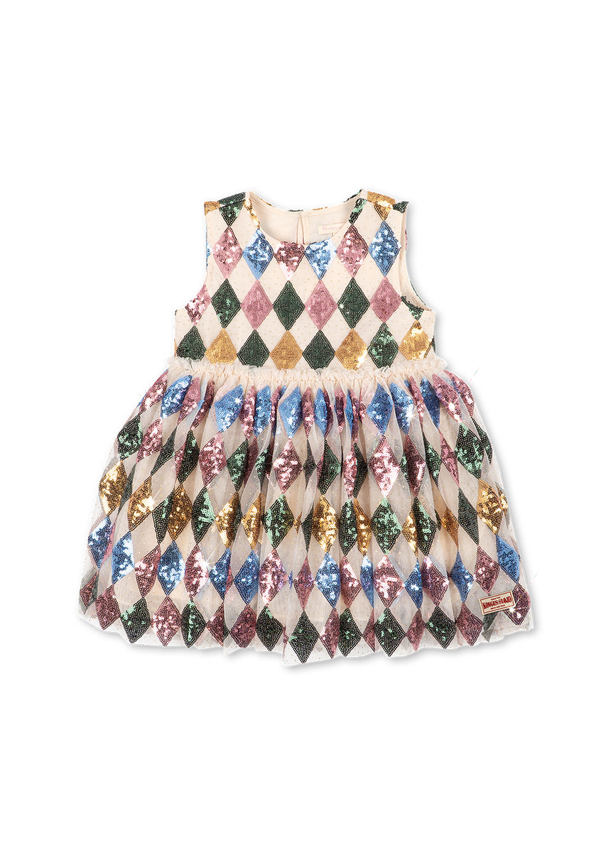 Konges Slojd Yvonne Harlekin Dress -Harlekin Sequin