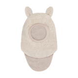 Huttelihut Balaclava Ears Wool Teddy - Cement