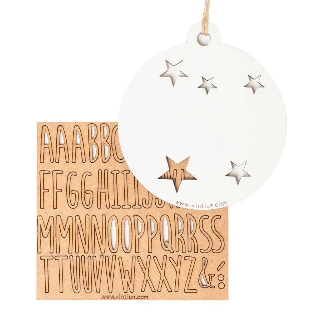 Vintiun Custom Ball 9 cm in White Color + Lettering Kit - Princess and the Pea Boutique