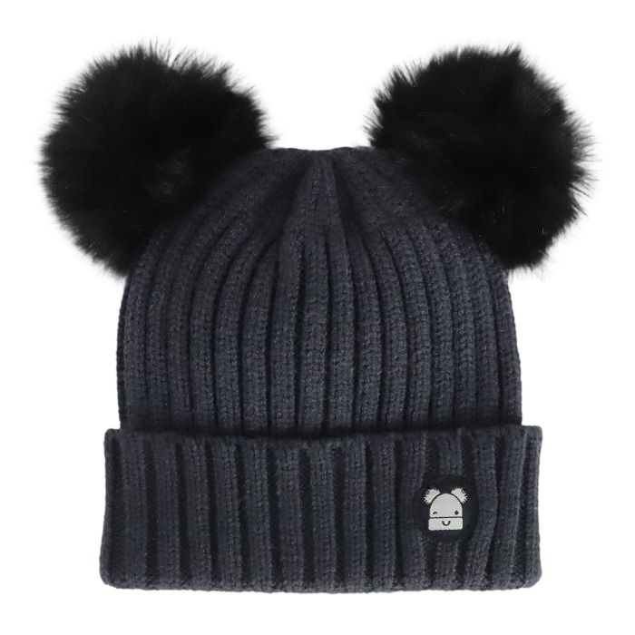 Calikids Soft Touch Knit Baby Hat - Black Ink