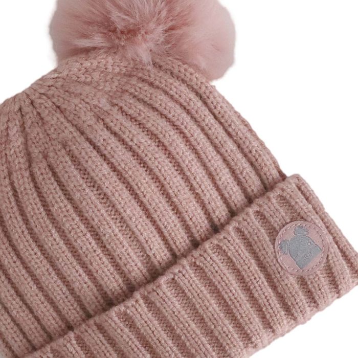 Calikids Soft Touch Knit Baby Hat - Misty Rose