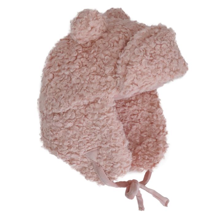 Calikids Teddy Bear Aviator Hat - Rose