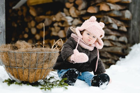 Calikids Teddy Bear Aviator Hat - Rose
