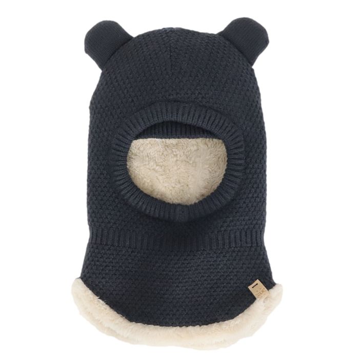 Calikids Knit Balaclava Bear - Black