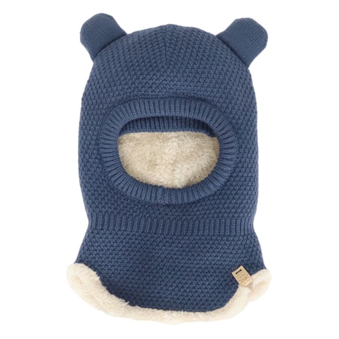 Calikids Knit Balaclava Bear - Blue