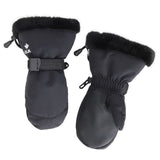 Calikids Faux Fur Cuff Waterproof Mitten - Black