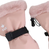 Calikids Faux Fur Cuff Waterproof Mitten - Rose