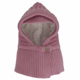 Calikids Knit Soft Touch Balaclava with button - Cameo Pink