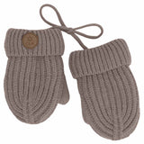 Calikids Soft Touch Knit Mitten With Cord - Mocha