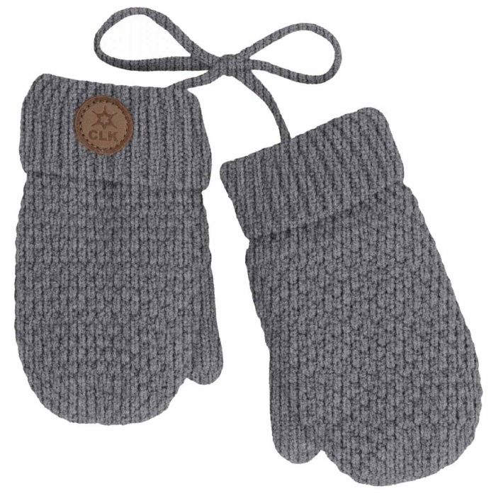 Calikids Soft Touch Knit Mitten - Light Grey