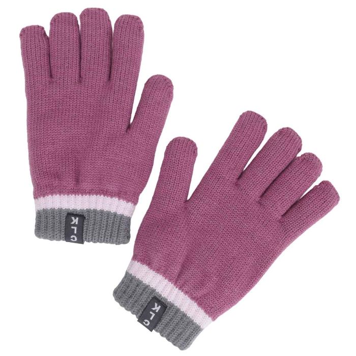 Calikids Tri-color Knit Glove - Bordeau