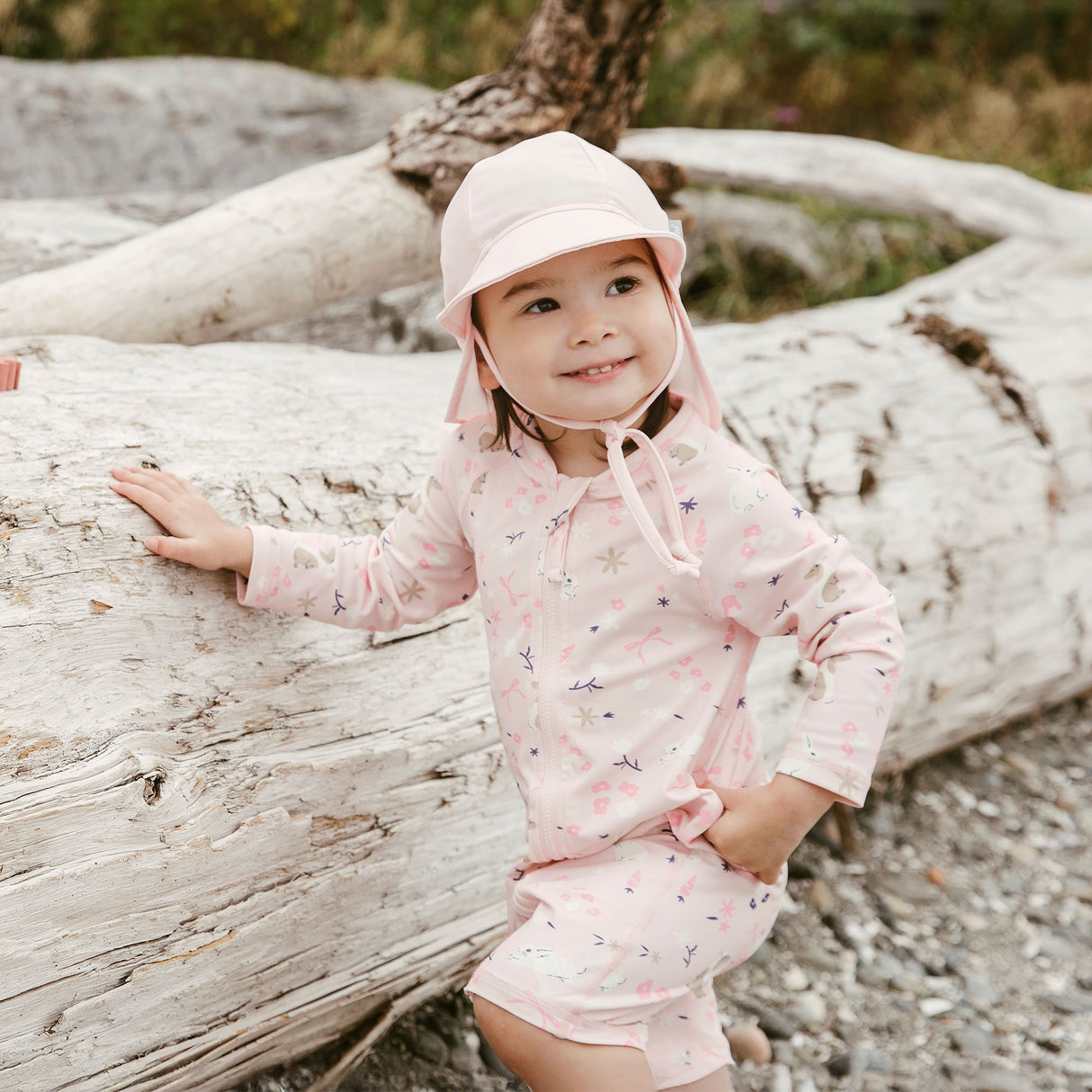 Jan N Jul Kids One Piece UV Sun Suit - Bunny Flowers