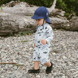 Jan N Jul Kids One Piece UV Sun Suit  - Whale Play