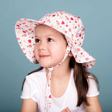 Chapeaux souples en coton pour enfants - Marguerite rose 