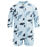 Jan N Jul Kids One Piece UV Sun Suit  - Whale Play
