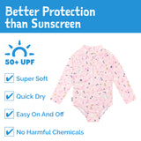 Jan N Jul Kids One Piece UV Swimsuit - Bunny Flowers