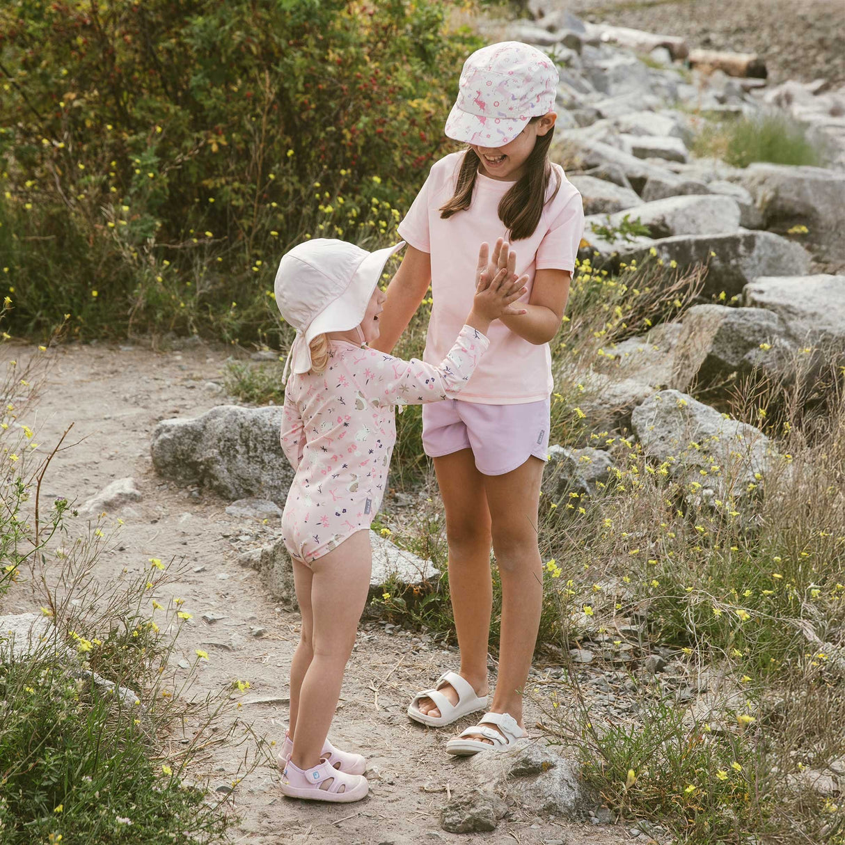 Jan N Jul Kids One Piece UV Swimsuit - Bunny Flowers