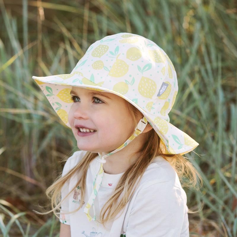 Kids Cotton Floppy Hats - Lemon Fresh